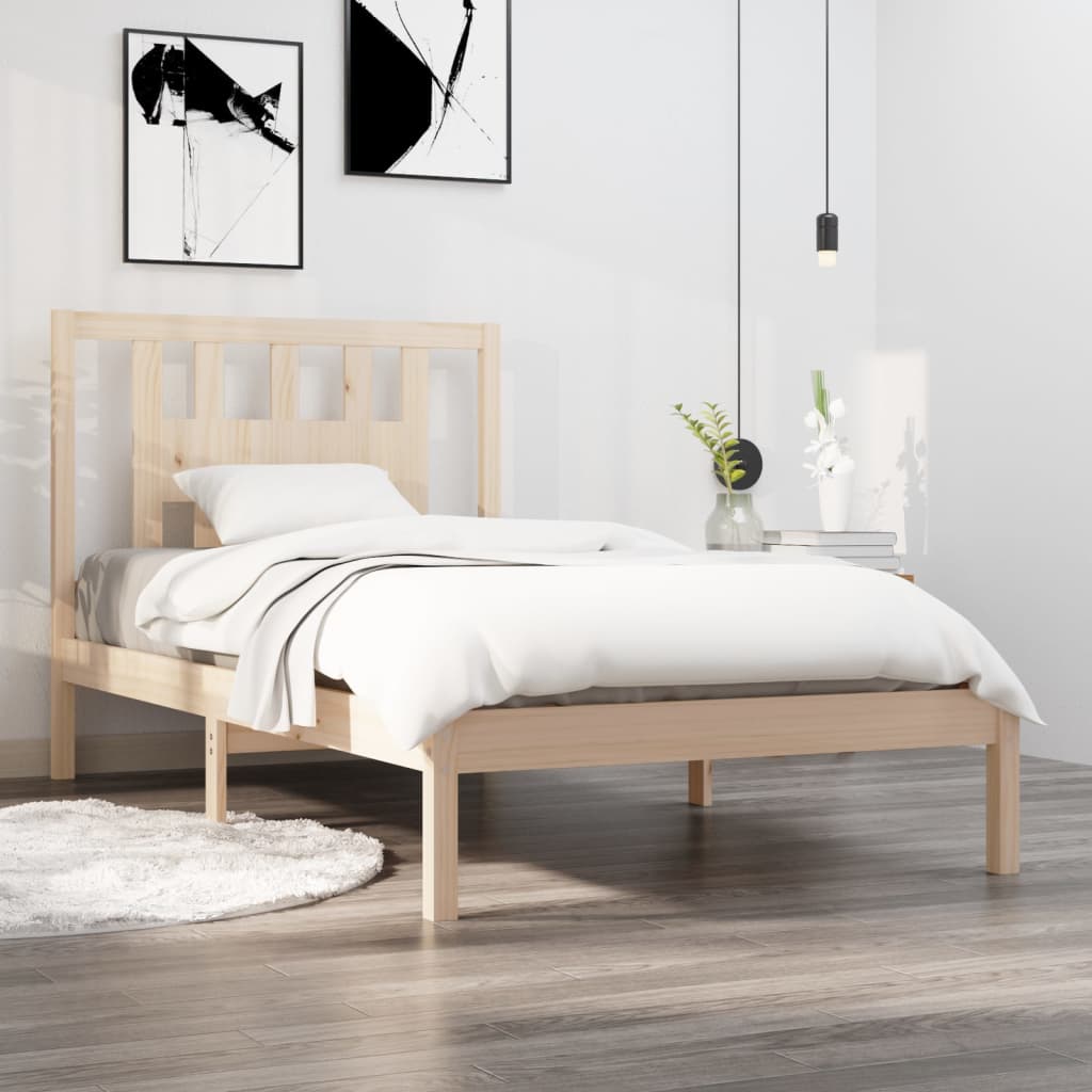 vidaXL Posteľný rám borovicový masív 90x200 cm