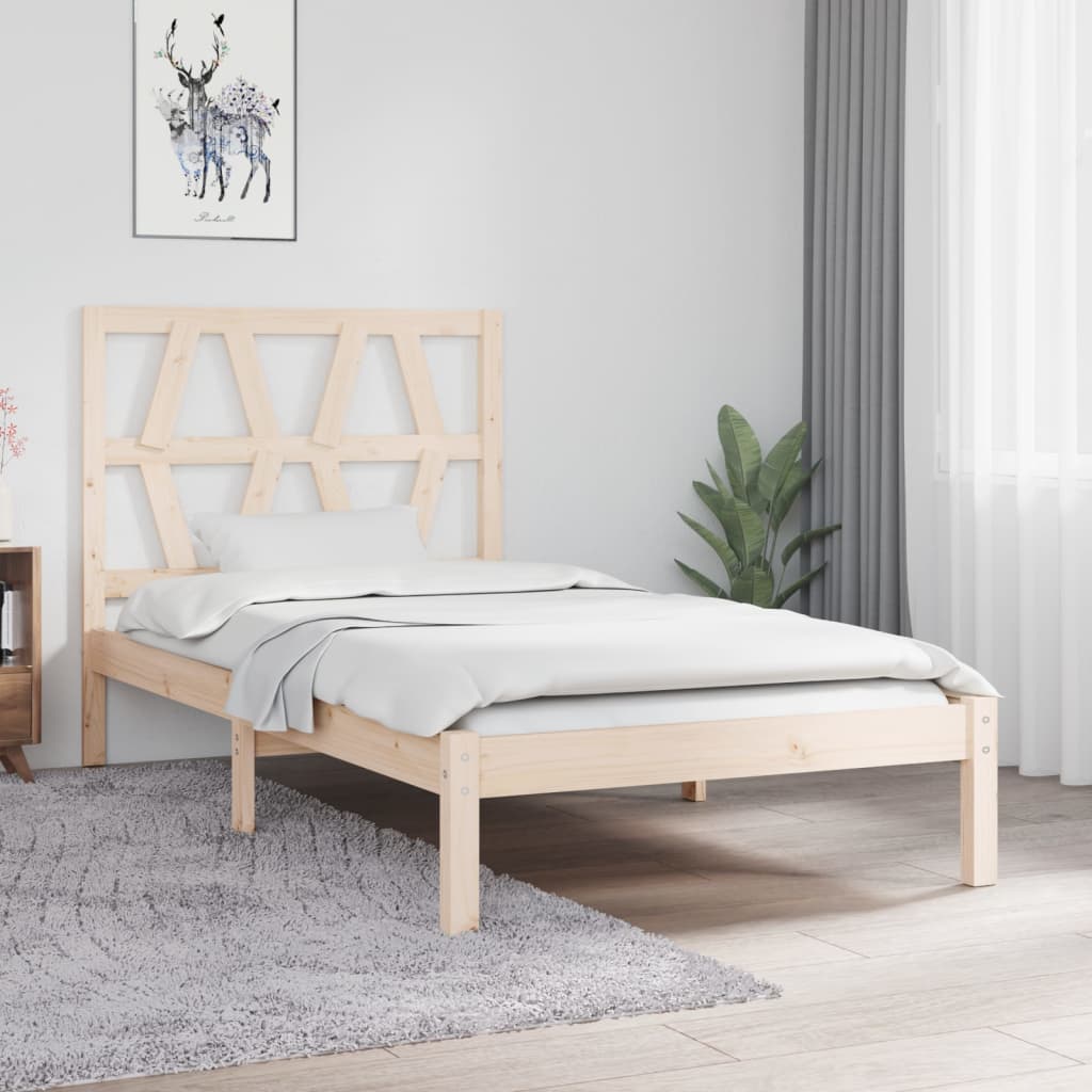 vidaXL Posteľný rám borovicový masív 90x190 cm 3FT jednolôžko