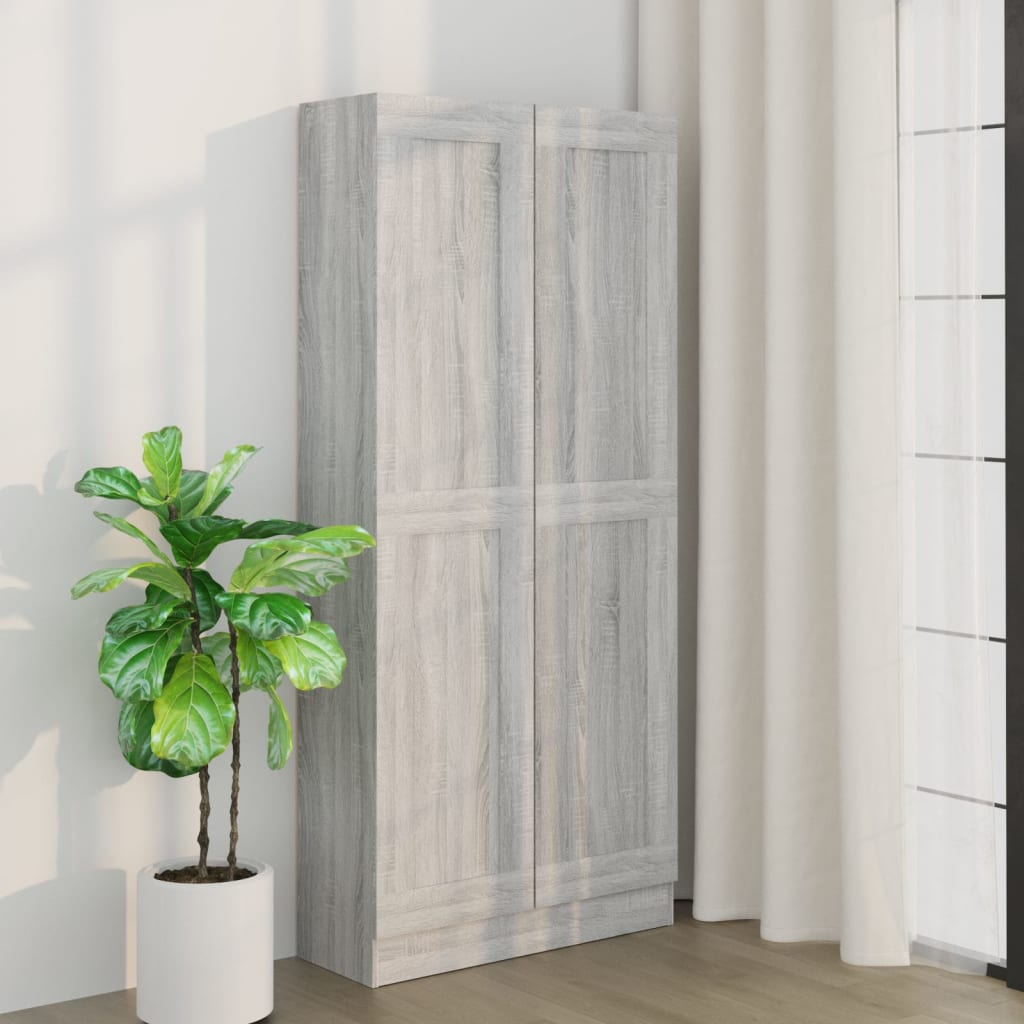 vidaXL Knižnica sivý dub sonoma 82,5x30,5x185,5 cm spracované drevo