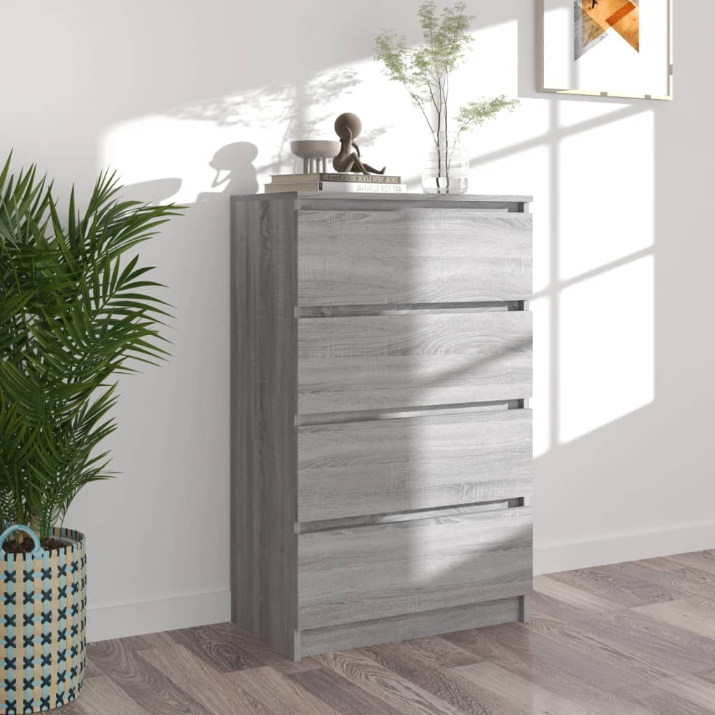 vidaXL Komoda sivá sonoma 60x35x98,5 cm spracované drevo