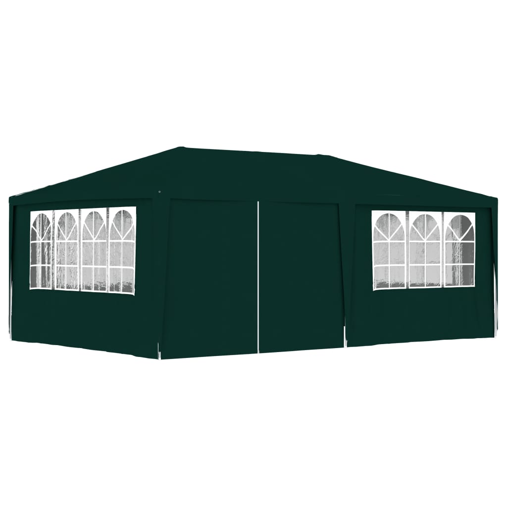 vidaXL Profesionálny párty stan+bočné steny 4x6 m, zelený 90 g/m²