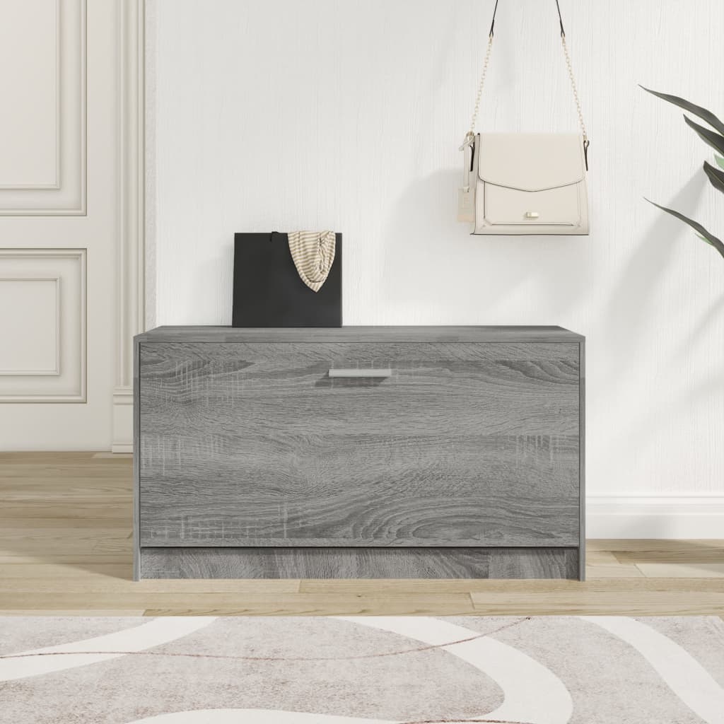 vidaXL Lavica na topánky sivá sonoma 80x24x45 cm spracované drevo