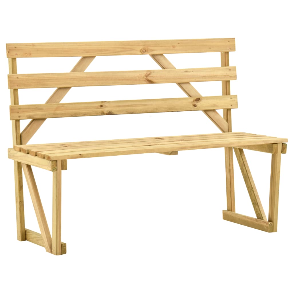 vidaXL Záhradná lavička 120 cm impregnovaná borovica