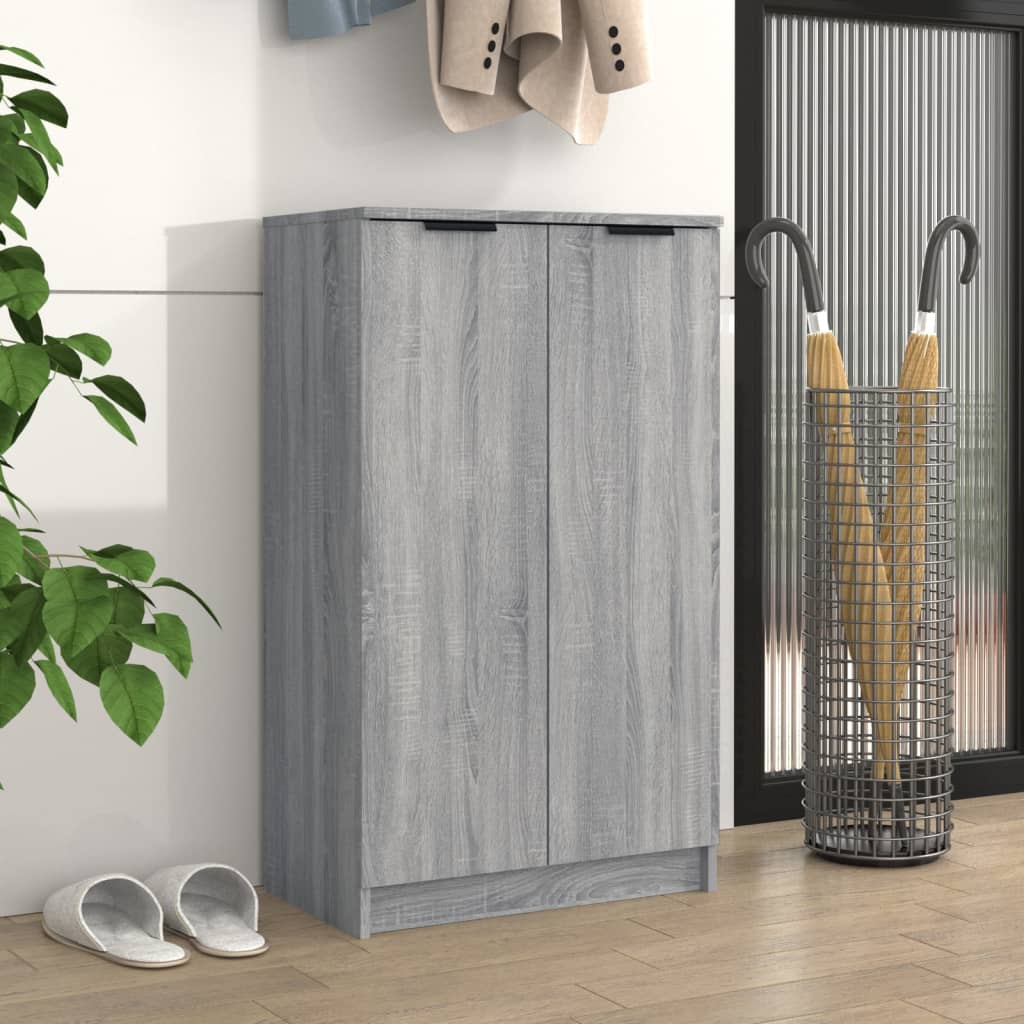 vidaXL Botník sivý dub sonoma 59x35x100 cm spracované drevo