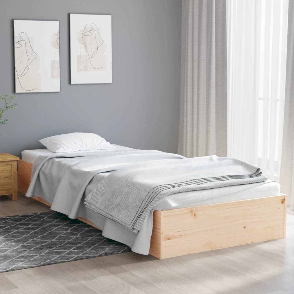 vidaXL Posteľný rám masívne drevo 90x190 cm 3FT jednolôžko