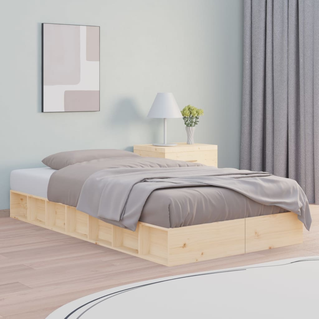 vidaXL Posteľný rám 100x200 cm masívne drevo