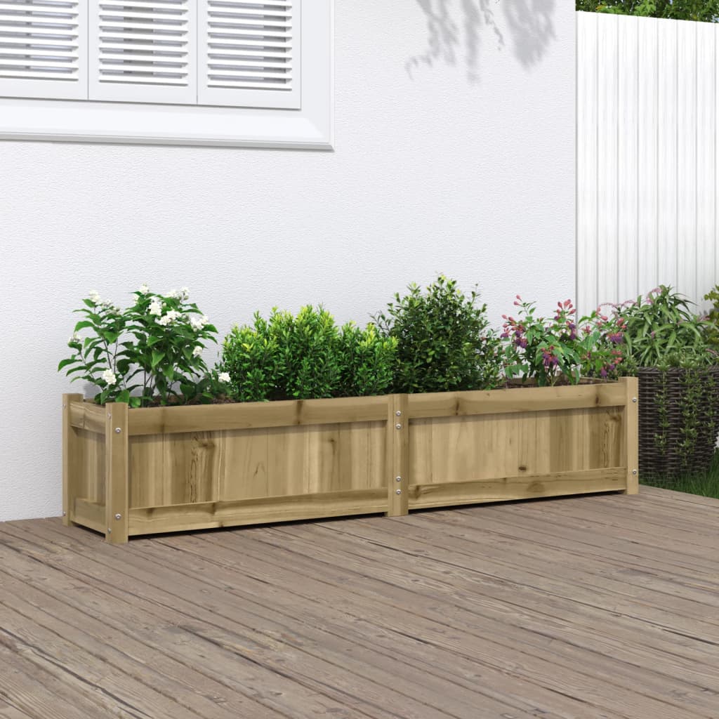 vidaXL Záhradný kvetináč 150x31x31 cm impregnovaná borovica