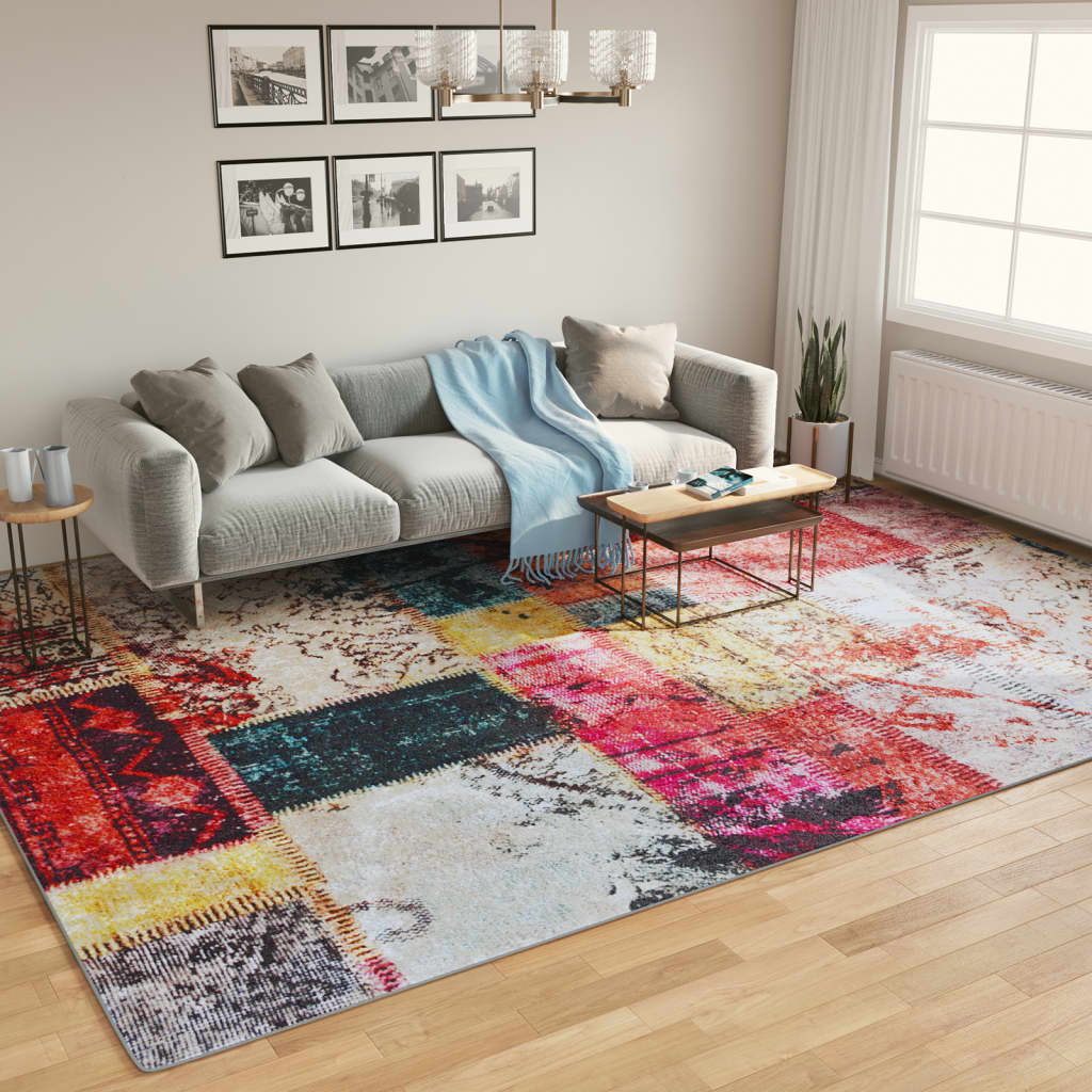 vidaXL Koberec prateľný viacfarebný 400x300 cm protišmykový
