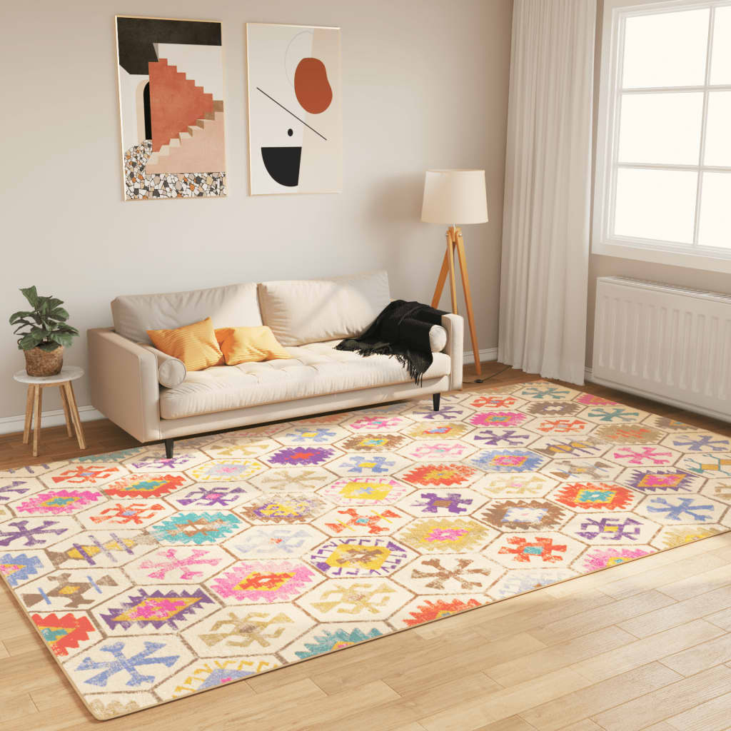 vidaXL Prateľný koberec viacfarebný 190x300 cm protišmykový