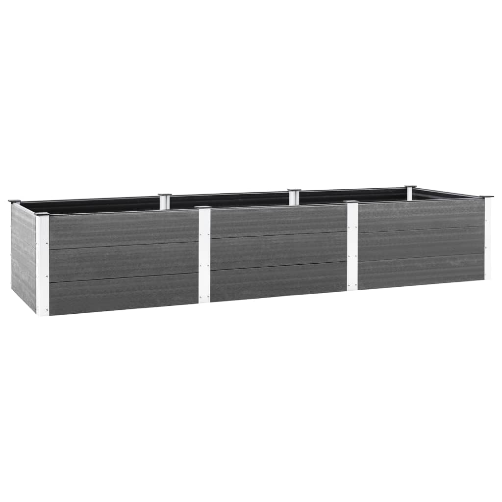 vidaXL Záhradná vyvýšená posteľ šedá 300x100x54 cm WPC