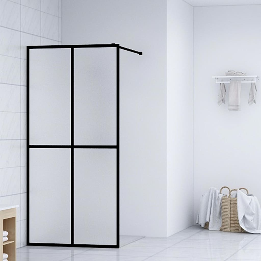 vidaXL Sprchová zástena walk-in, matné tvrdené sklo 100x195 cm