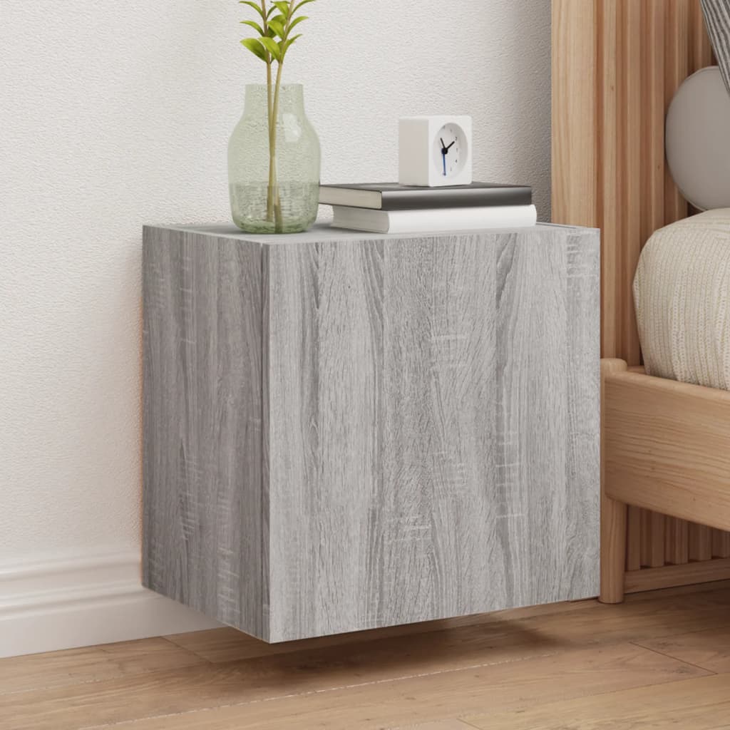 vidaXL TV nástenné skrinky 2 ks sivé sonoma 40,5x30x40cm kompoz. drevo