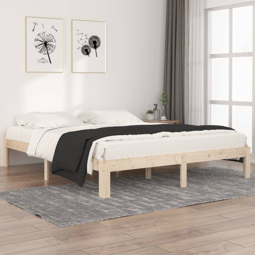 vidaXL Posteľný rám borovicový masív 160x200 cm
