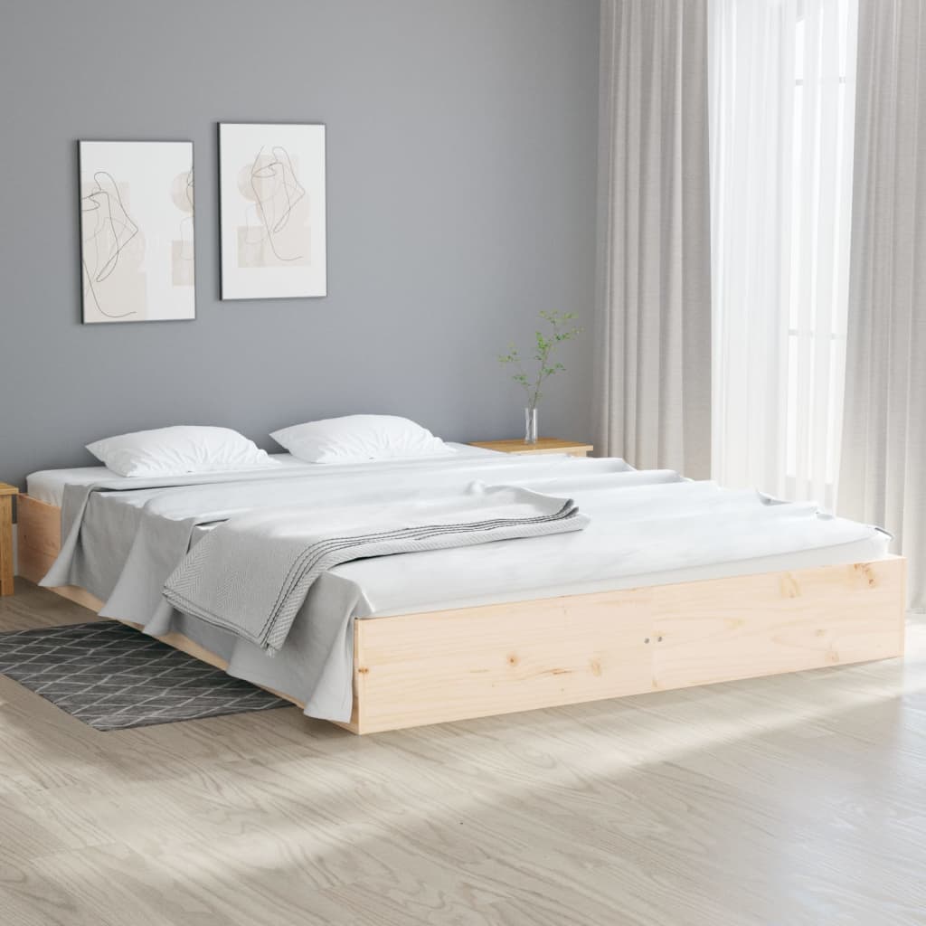 vidaXL Posteľný rám masívne drevo 160x200 cm