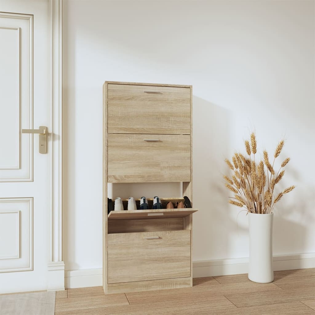vidaXL Botník dubový 59x17x150 cm spracované drevo