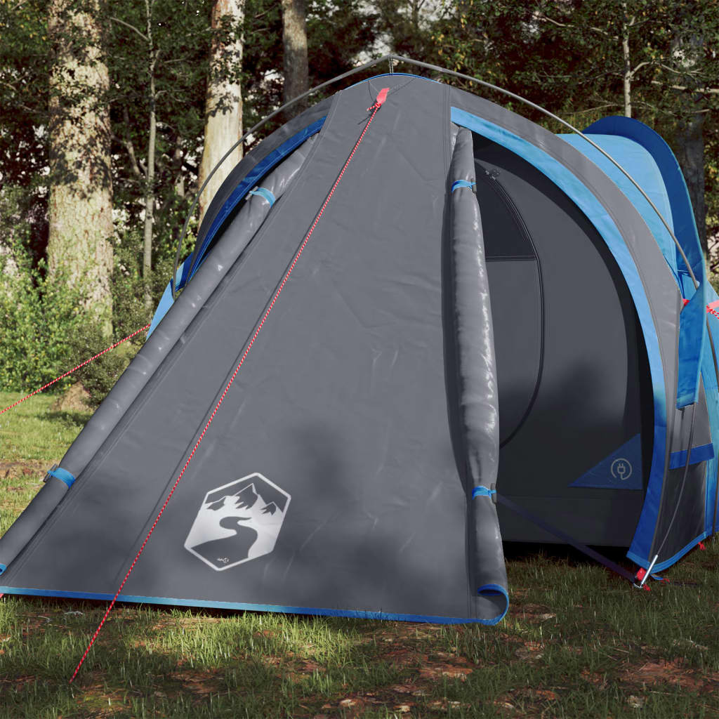 vidaXL Kempingový stan pre 2 osoby modrý 320x140x120 cm 185T taffeta