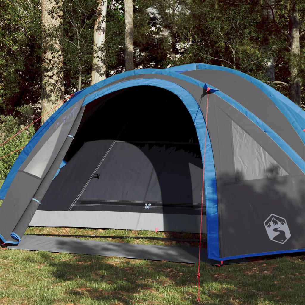 vidaXL Kempingový stan pre 4 osoby modrý 300x250x132 cm 185T taffeta