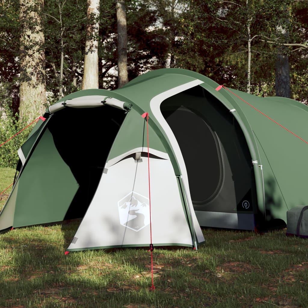 vidaXL Kempingový stan pre 3 osoby zelený 370x185x116 cm 185T taffeta