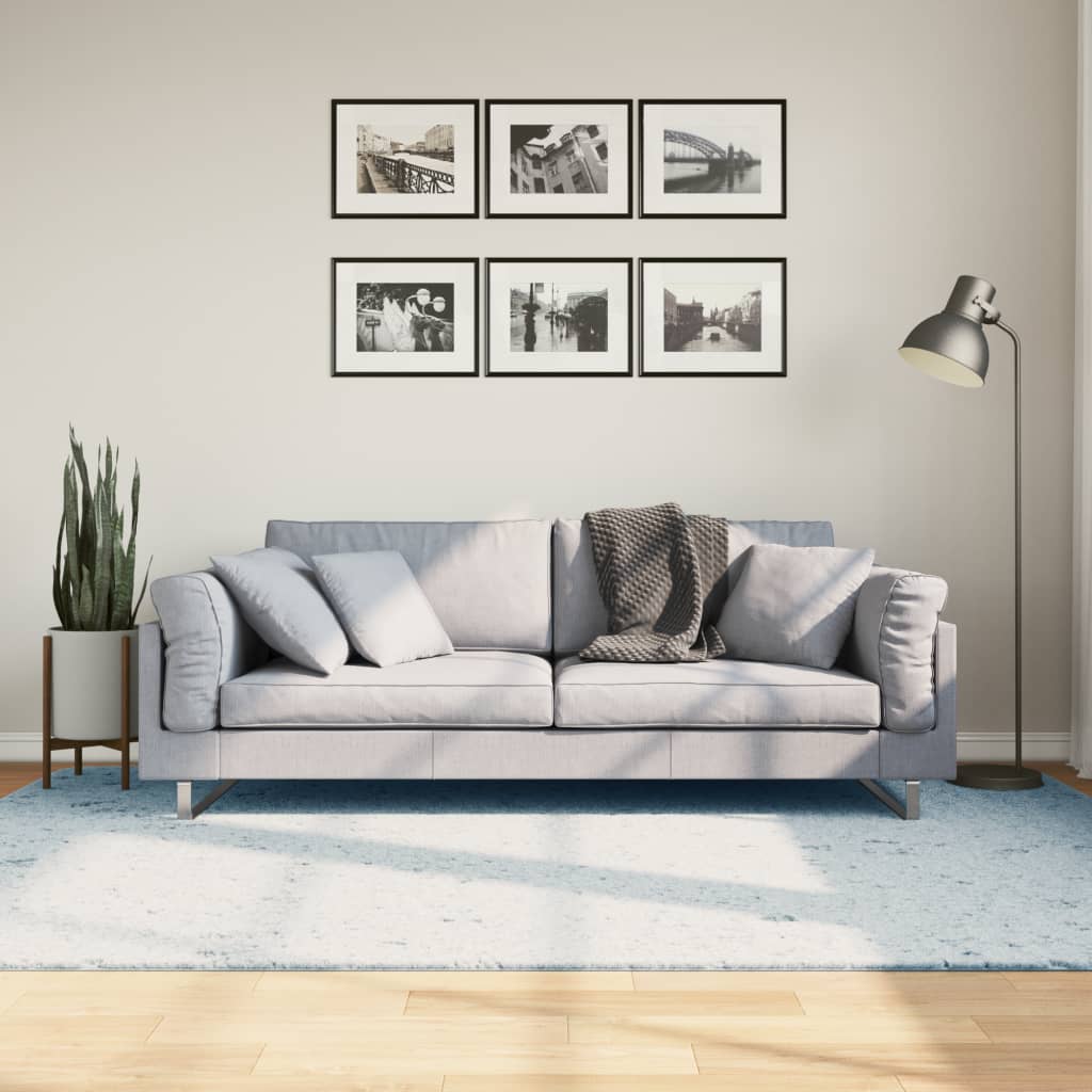 vidaXL Koberec HUARTE s krátkym vlasom umývateľný modrý 160x230 cm