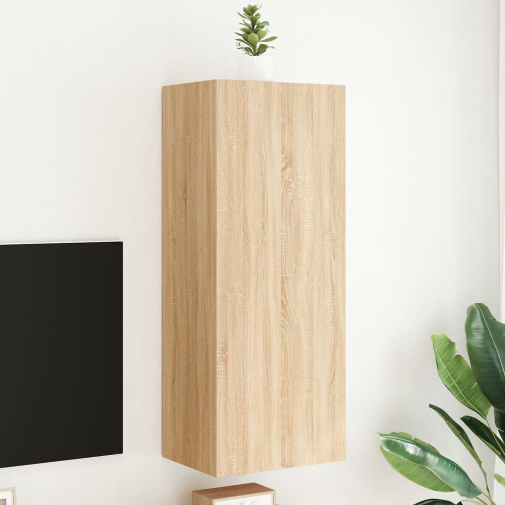 vidaXL TV nástenná skrinka dub sonoma 40,5x30x102 cm kompozitné drevo