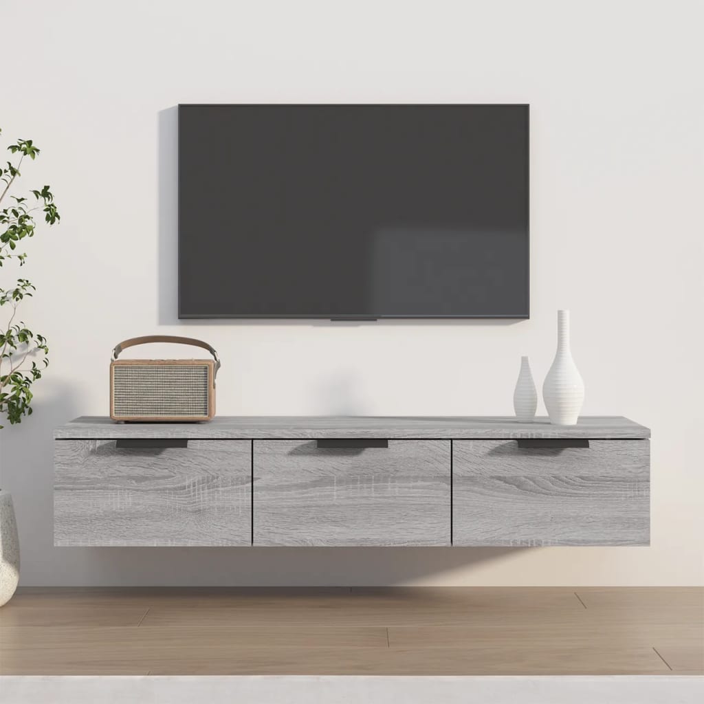 vidaXL Nástenná skrinka sivý dub sonoma 102x30x20 cm spracované drevo