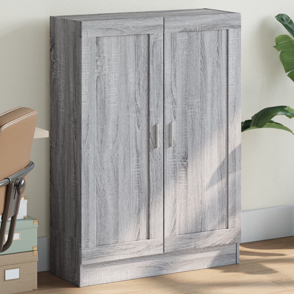 vidaXL Knižnica sivý dub sonoma 82,5x30,5x115 cm kompozitné drevo