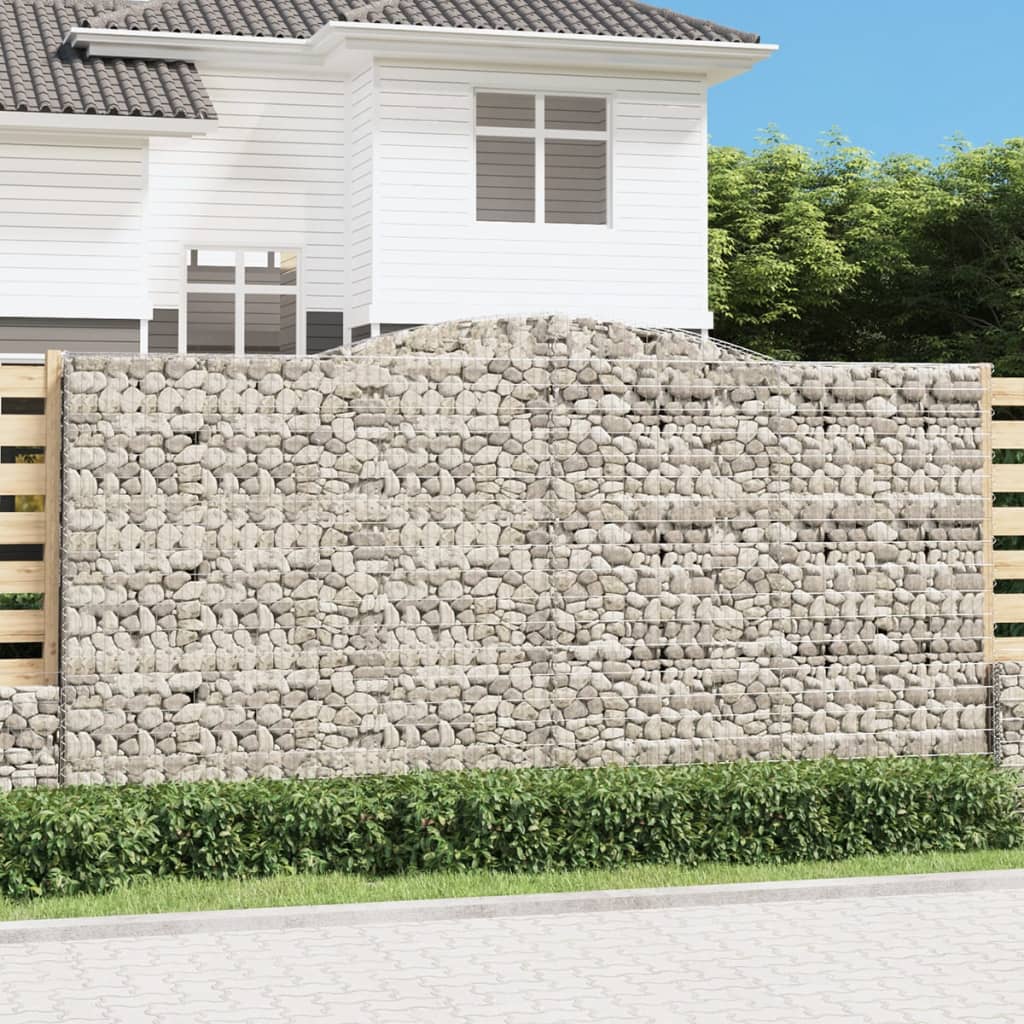 vidaXL Oblúkový gabionový kôš 5 ks 400x50x200/220cm pozinkované železo