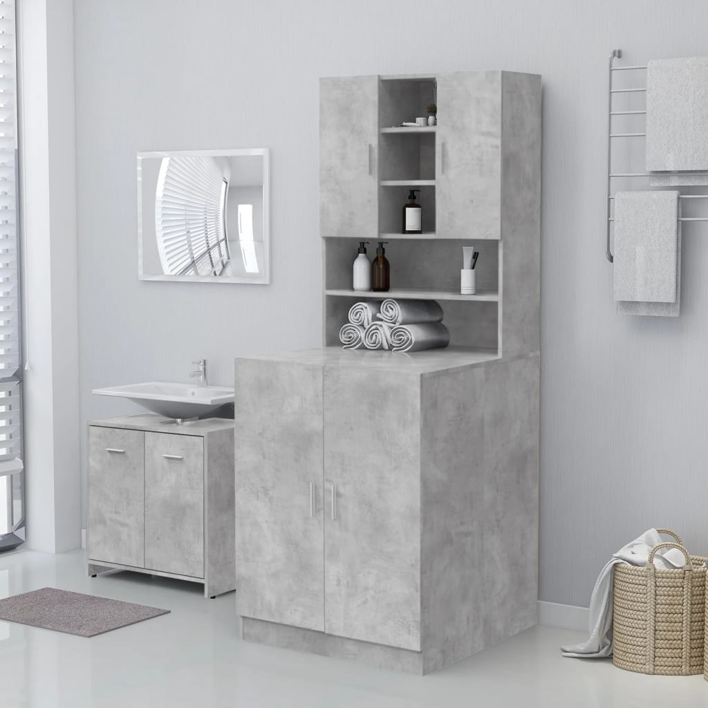 vidaXL Skrinka na práčku betónovo-sivá 71x71,5x91,5 cm