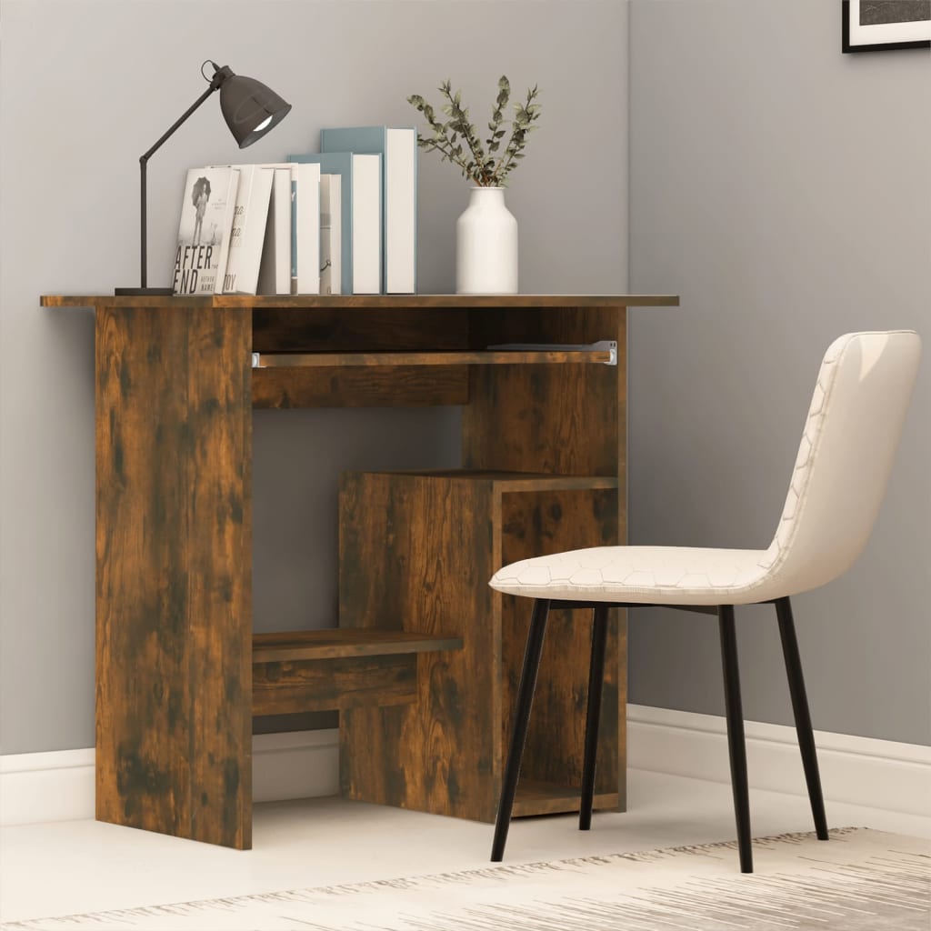 vidaXL Stôl dymový dub 80x45x74 cm spracované drevo