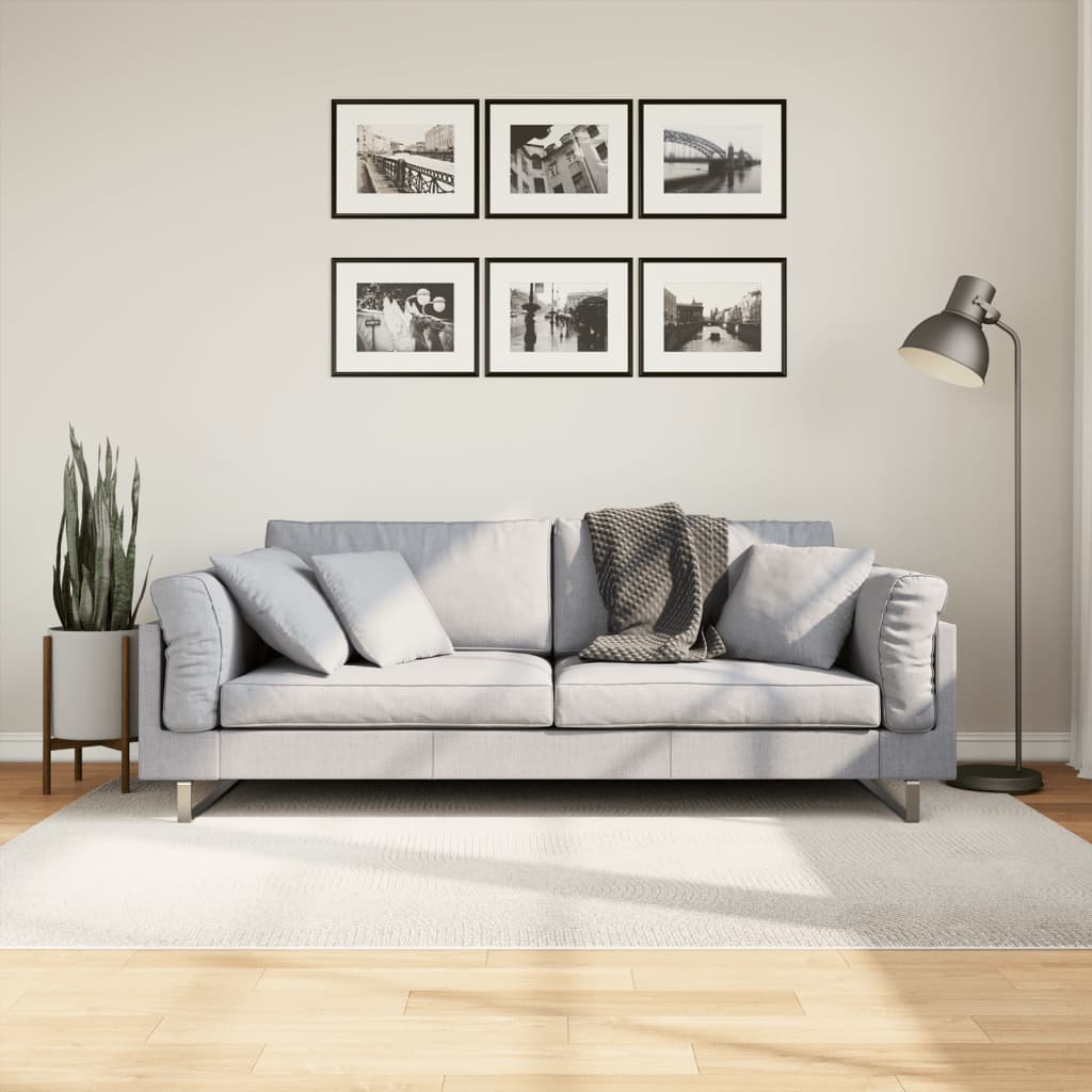 vidaXL Koberec IZA krátky vlas škandinávsky vzhľad krémový 140x200 cm
