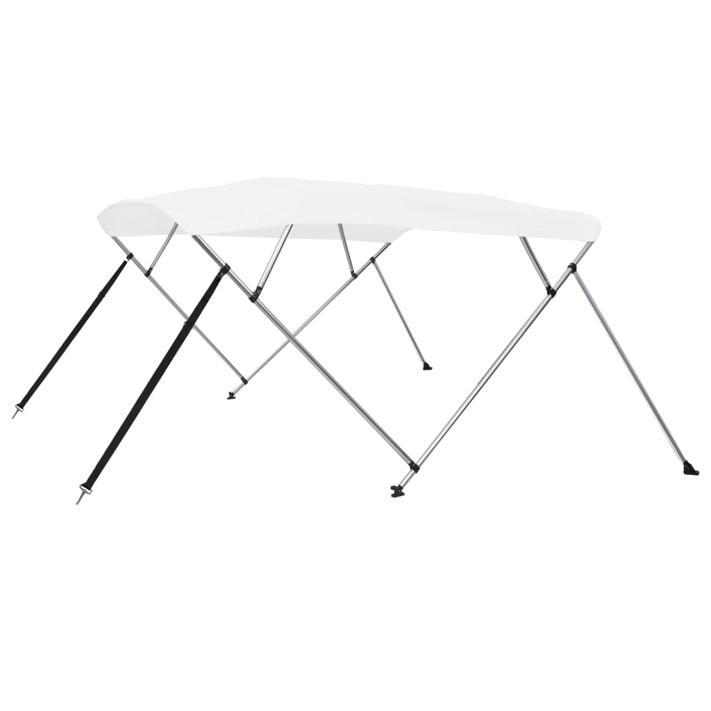 vidaXL Strieška Bimini so 4 oblúkmi, biela 243x196x137 cm