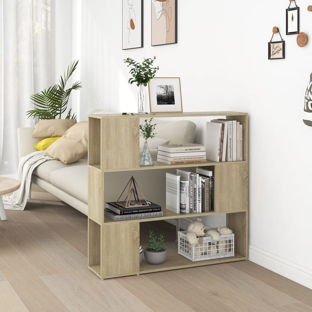 vidaXL Knižnica/deliaca stena dub sonoma 100x24x94 cm