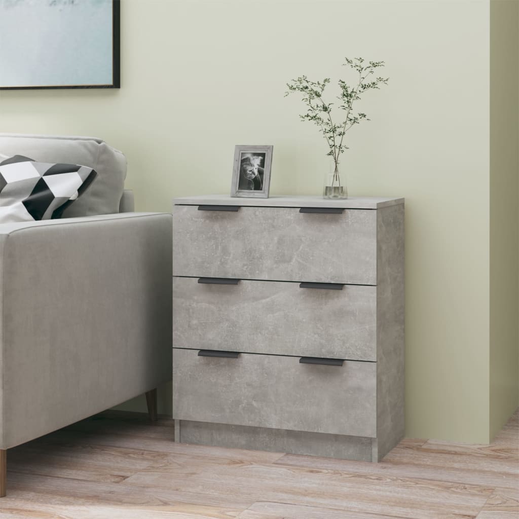 vidaXL Komoda betónová sivá 60x30x70 cm spracované drevo