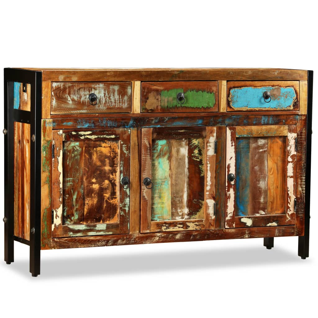 vidaXL Komoda, masívne recyklované drevo, 120x35x76 cm