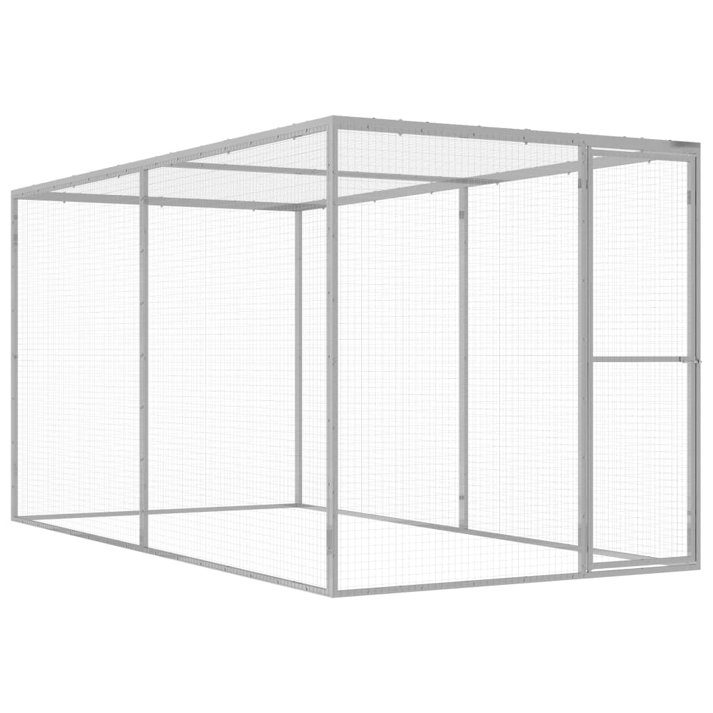 vidaXL Klietka pre mačky 3x1,5x1,5 m, pozinkovaná oceľ