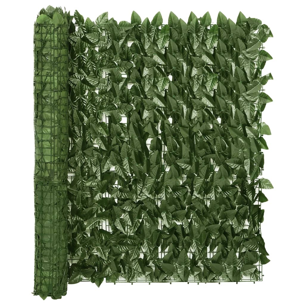 vidaXL Balkónová markíza s tmavozelenými listami 600x100 cm