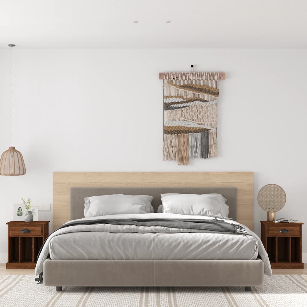 vidaXL Nočné stolíky 2 ks hnedý dub 43x36x50 cm