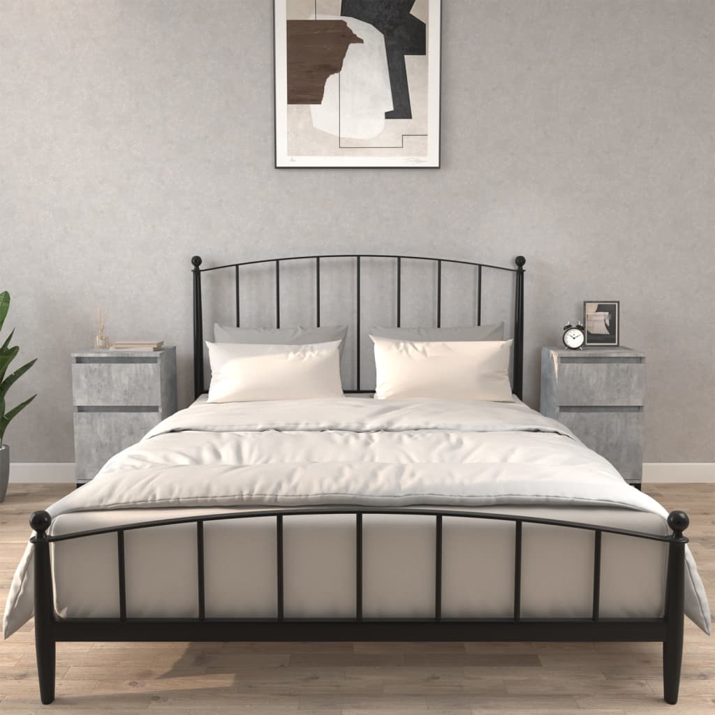 vidaXL Nočné stolíky 2 ks betónové sivé 40x35x70 cm