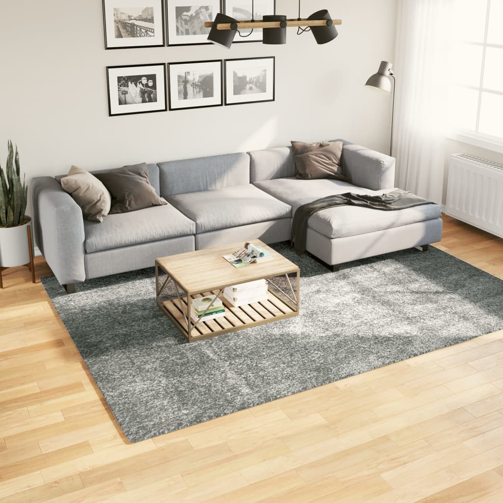 vidaXL Chlpatý koberec vysoký vlas moderný zelený 200x280 cm