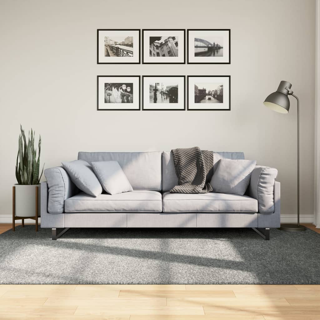 vidaXL Chlpatý koberec vysoký vlas moderný zelený 160x230 cm