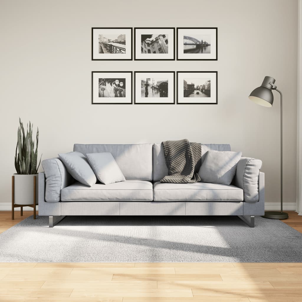 vidaXL Koberec IZA krátky vlas škandinávsky vzhľad sivý 140x200 cm