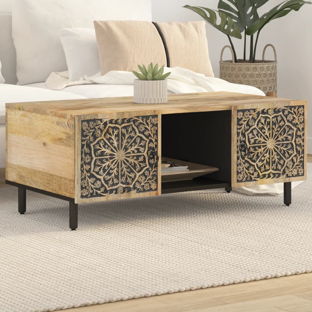 vidaXL Konferenčný stolík 100x54x40 cm, mangový masív