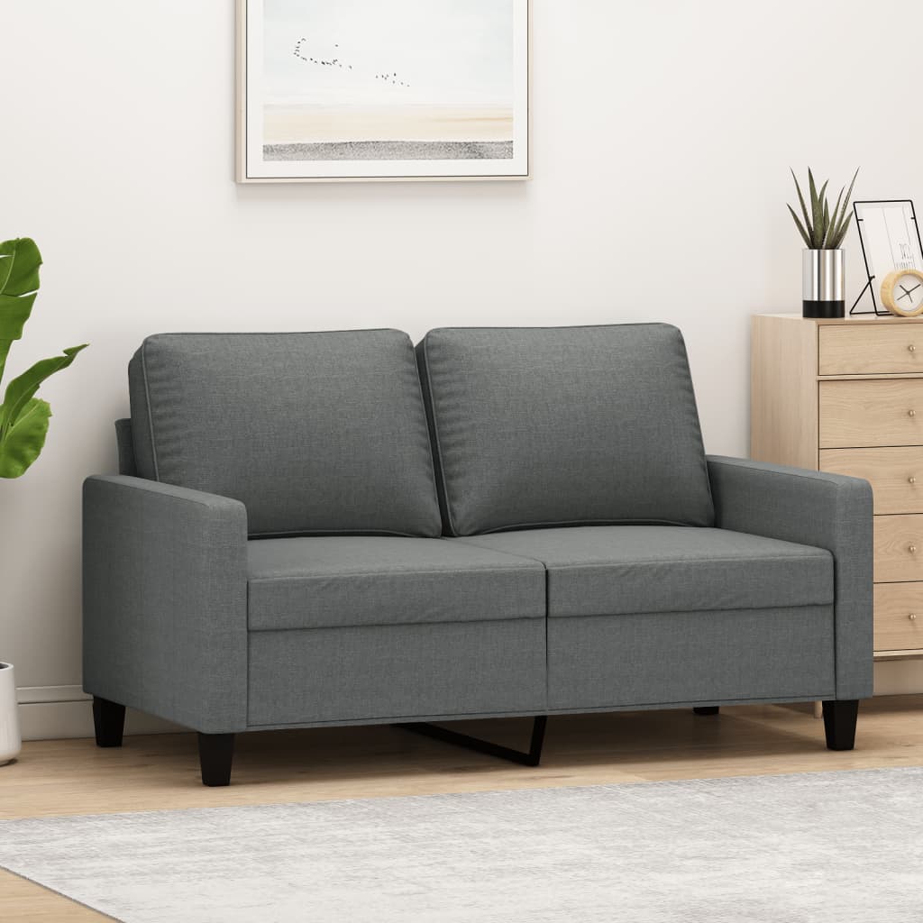 vidaXL 2-miestna pohovka tmavosivá 120 cm látka