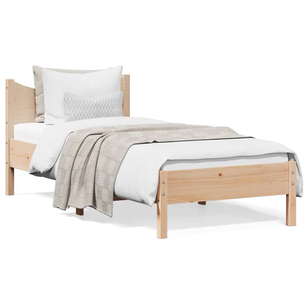 vidaXL Posteľný rám 75x190 cm borovicový masív