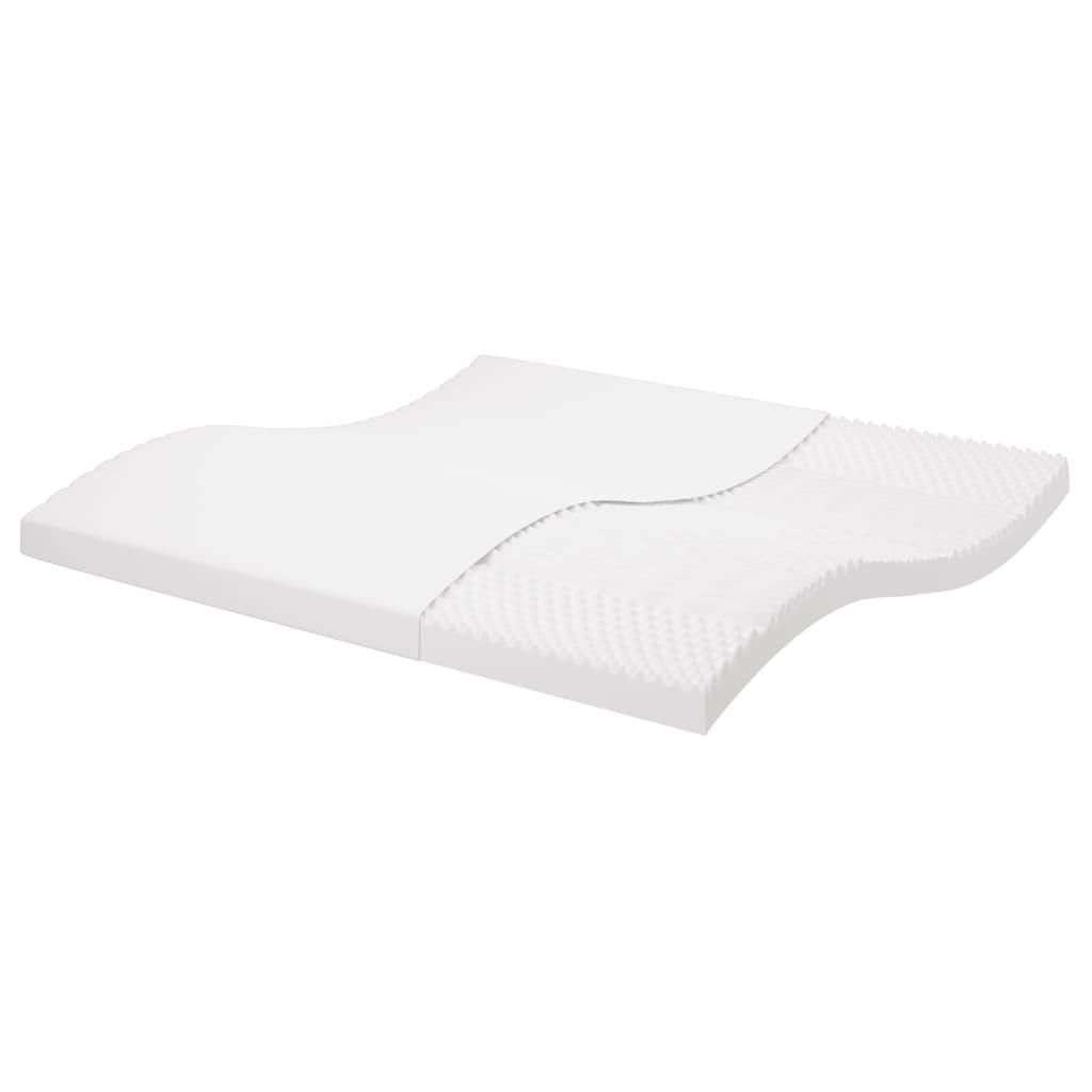 vidaXL Penový matrac biely 200x200 cm 7 zón tvrdosť 20 ILD