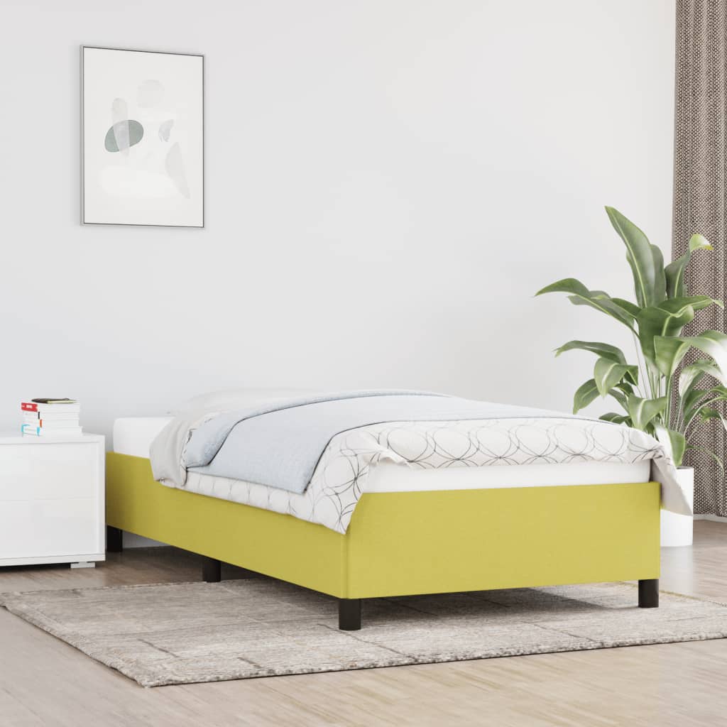 vidaXL Posteľný rám zelený 90x200 cm látka