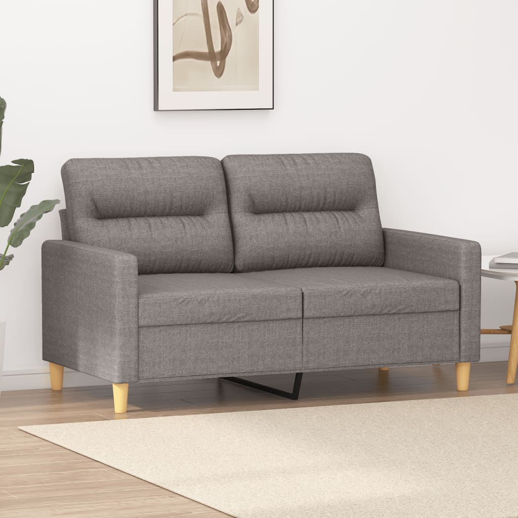 vidaXL 2-miestna pohovka sivohnedá 120 cm látka