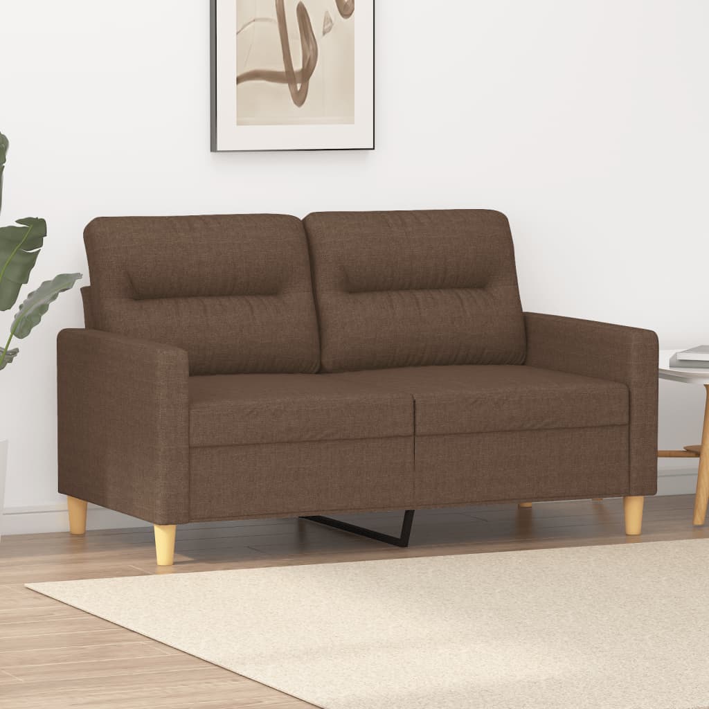 vidaXL 2-miestna pohovka hnedá 120 cm látka