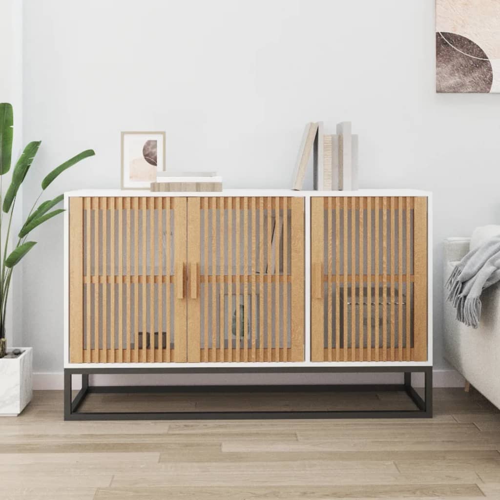 vidaXL Komoda biela 105x30x65 cm kompozitné drevo