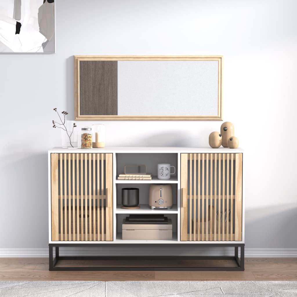 vidaXL Komoda biela 105x30x65 cm kompozitné drevo